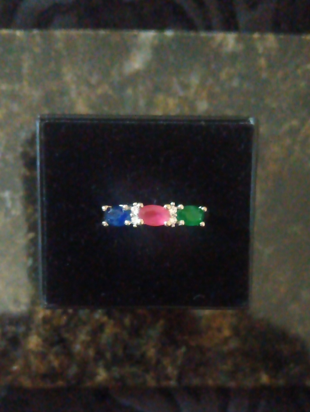 Eternity Tourmaline Gemstone Ring Multi Vibrant Colors - Sterling Silver 925 - Picture 6 of 6